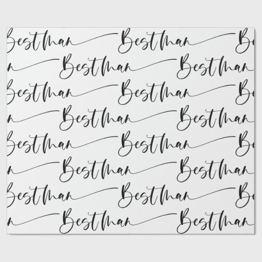 Modernes Trauzeuge-Umschlagpapier in Schwarzweiß Geschenkpapier (Flach)