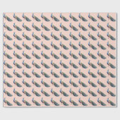 Modernes trendfarbenes Pfauenmuster Geschenkpapier (Flach)