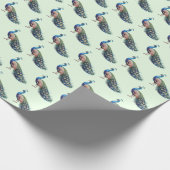 Modernes trendfarbenes Pfauenmuster Geschenkpapier (Ecke)