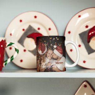 Modernes, trendige Weihnachts-Dunkle Dusky Familie Kaffeetasse