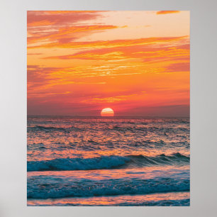 Modernes trendiger Sommer-Tropical Beach Sunset Poster