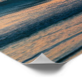 Modernes trendiger Sommer-Tropical Beach Sunset Poster (Ecke)
