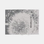 Modernes, trendiges, abstraktes Kronenmonogramm Fleecedecke (Vorderseite (Horizontal))