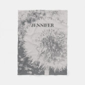 Modernes, trendiges, abstraktes Kronenmonogramm Fleecedecke (Vorderseite)