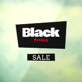 Modernes, trendiges Black Friday Red & Black Store Fensteraufkleber (Blatt 3)