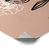 Modernes trendiges, blumengeschmücktes Zuhause-Wan Poster (Ecke)