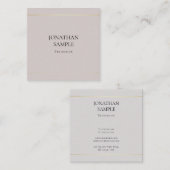 Modernes, trendiges Design Eleganter Schlichter Lu Quadratische Visitenkarte (Vorne/Hinten)