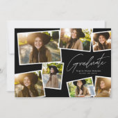 Modernes, trendiges Diplom 7 Foto Abschluss Ankündigung (Vorderseite)