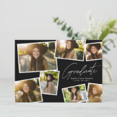 Modernes, trendiges Diplom 7 Foto Abschluss Ankündigung (Stehend Vorderseite)