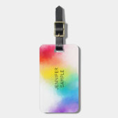 Modernes, trendiges, farbenfrohes Design Elegante  Gepäckanhänger (Vorderseite vertikal)