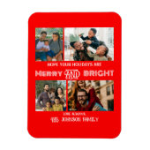 Modernes trendiges Foto aus Merry und Helle Family Magnet (Vertikal)