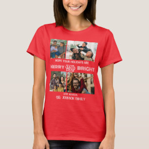 Modernes trendiges Foto aus Merry und Helle Family T-Shirt