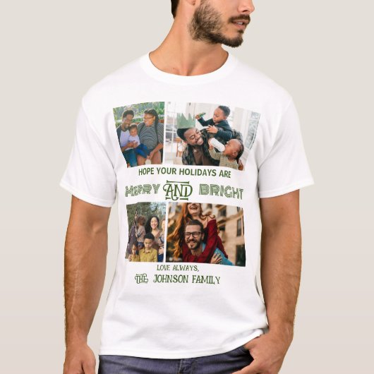 Modernes trendiges Foto aus Merry und Helle Family T-Shirt (Vorderseite)