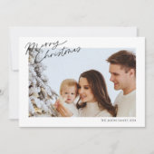 Modernes, trendiges Foto Feiertagskarte (Vorderseite)