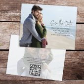 Modernes, trendiges Foto mit QR-Code Save The Date