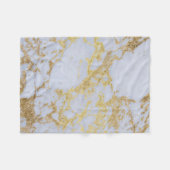 Modernes, trendiges Gold-Glitzer-Marmor Fleecedecke (Vorderseite (Horizontal))