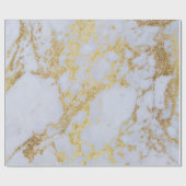 Modernes, trendiges Gold-Glitzer-Marmor Geschenkpapier (Flach)