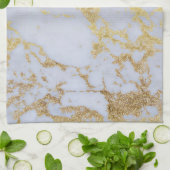 Modernes, trendiges Gold-Glitzer-Marmor Handtuch (Gefaltet)