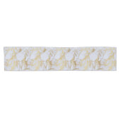 Modernes, trendiges Gold-Glitzer-Marmor Kurzer Tischläufer (Horizontal)
