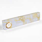 Modernes, trendiges Gold-Glitzer-Marmor Namensplakette