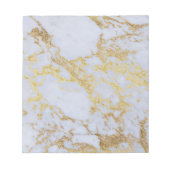 Modernes, trendiges Gold-Glitzer-Marmor Notizblock (Vorderseite)