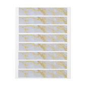 Modernes, trendiges Gold-Glitzer-Marmor Rundum-Adressaufkleber (Bogen)