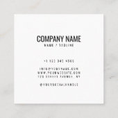 Modernes, trendiges Gold mit Monogramm Telefonnummerkarte (Rückseite)