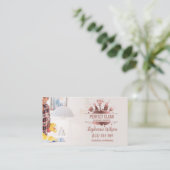 Modernes, trendiges Haus Reinigungsanstalt Janitor Visitenkarte (Stehend Vorderseite)