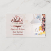 Modernes, trendiges Haus Reinigungsanstalt Janitor Visitenkarte (Rückseite)
