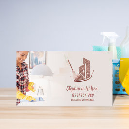 Modernes, trendiges Haus Reinigungsanstalt Janitor Visitenkarte