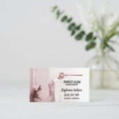 Modernes, trendiges Haus Reinigungsanstalt Janitor Visitenkarte (Stehend Vorderseite)