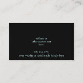Modernes, trendiges Logo der Aqua Black Visitenkarte (Rückseite)