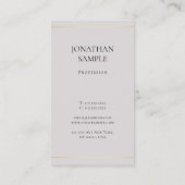 Modernes trendiges Minimalistisches Design Elegant Visitenkarte (Rückseite)