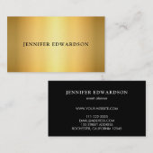 Modernes, trendiges, minimalistisches Gold berufli Visitenkarte (Vorne/Hinten)