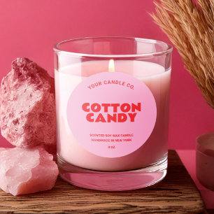 Modernes, trendiges Minimalistisches Kerzensiegel Runder Aufkleber