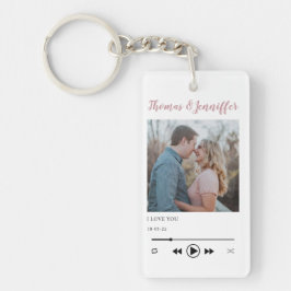 Modernes, trendiges Musikspielerpaar Foto romantis Schlüsselanhänger