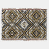 Modernes, trendiges Muster in Silber, Gold und Sch Decke (Vorderseite)