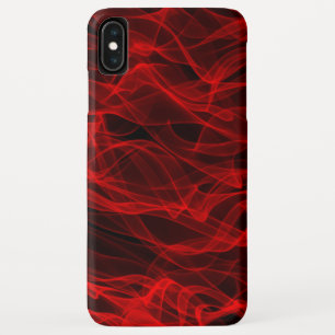 Modernes, trendiges Neon Red Curvy Line Abstraktes Case-Mate iPhone Hülle