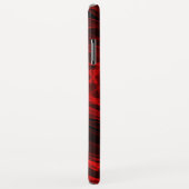 Modernes, trendiges Neon Red Curvy Line Abstraktes Case-Mate iPhone Hülle (Hinten/Rechts)