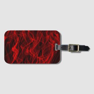 Modernes, trendiges Neon Red Curvy Line Abstraktes Gepäckanhänger
