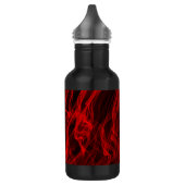 Modernes, trendiges Neon Red Curvy Line Abstraktes Trinkflasche (Links)