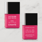 Modernes, trendiges, neonrosa Nagellack mit modern Visitenkarte (Vorne/Hinten)