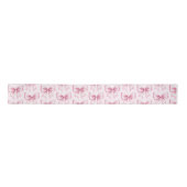 Modernes trendiges Niedliches Coquette Pink Bow Mu Satinband (Vorderseite)