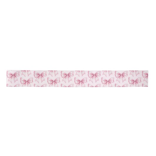 Modernes trendiges Niedliches Coquette Pink Bow Mu Satinband (Vorderseite)