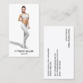 Modernes trendiges Personal Trainer Fitness Foto Visitenkarte (Vorne/Hinten)