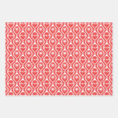 Modernes trendiges Retro Rotwein-Urlaubsmuster Geschenkpapier Set (Vorderseite 3)