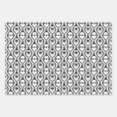 Modernes trendiges Retro Schwarzes Holiday Ornamen Geschenkpapier Set (Vorderseite 3)