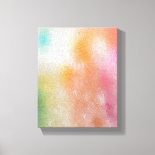 Modernes, trendiges Rosa Blau Lila-Gelb Leinwanddruck (Vorderseite)