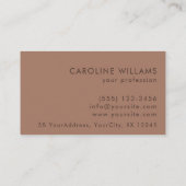 Modernes, trendiges Rosenholz Visitenkarte (Rückseite)