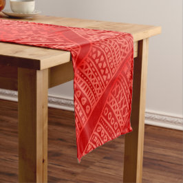 Modernes trendiges rotes Winter geometrisches Must Kurzer Tischläufer